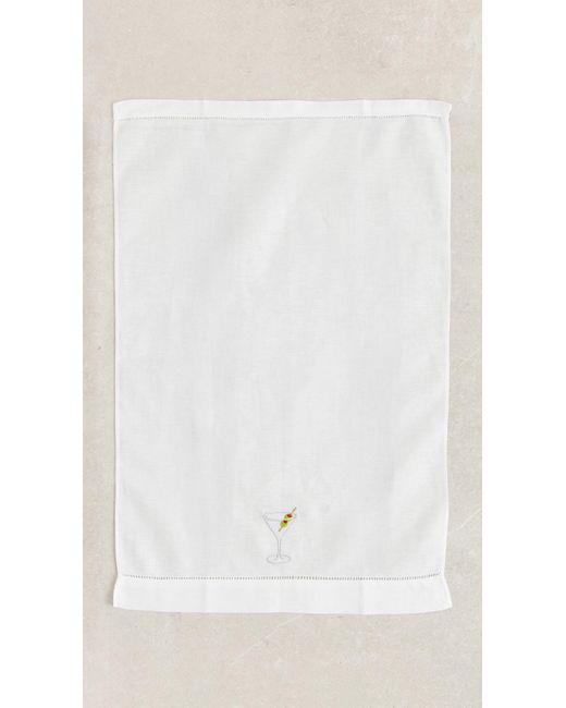 Abode White Martini Tea Towel