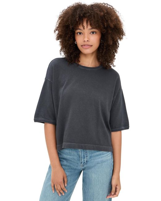 Madewell Black Esther Side Slit Tee