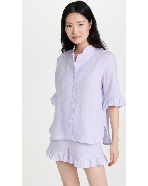Sleeper Linen Lounge Suit in Lavender (Purple) Lyst