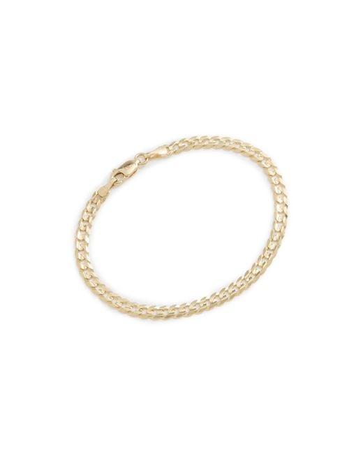 ISA GRUTMAN White 14K Cuban Chain Bracelet