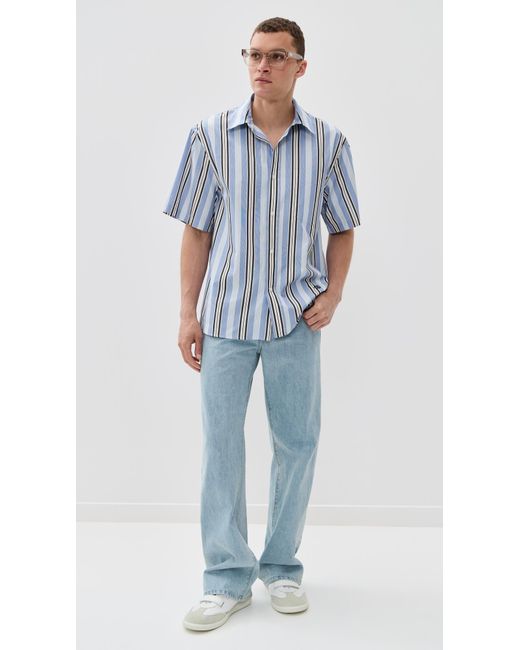 Jonathan Simkhai Blue Poe Wide Leg Jeans for men