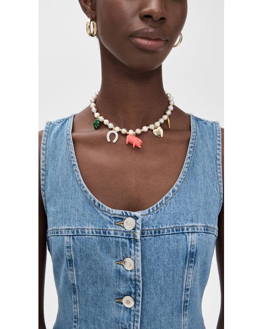 Clare V. White Bonne Chance Necklace