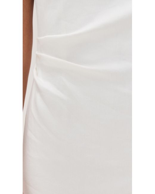 Theory Shoulder Drape Dress in White | Lyst