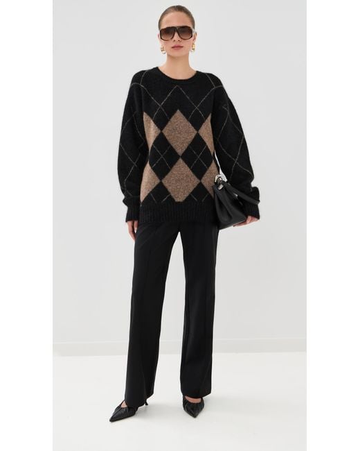 frenken Black Argyle Sweater