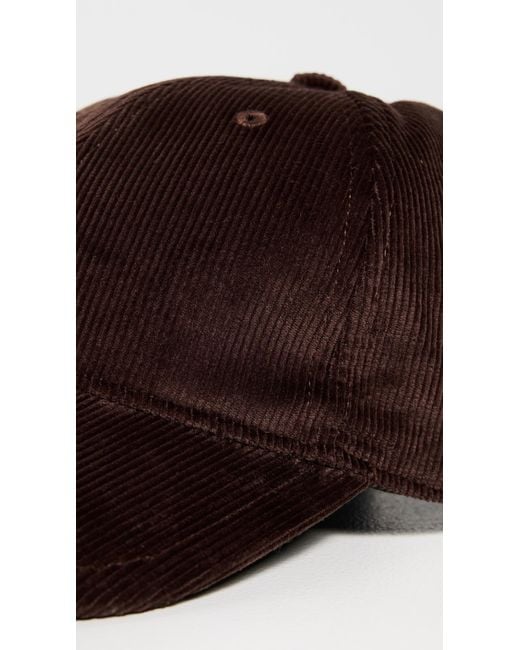 Rag & Bone Black Harlow Corduroy Baseball Cap