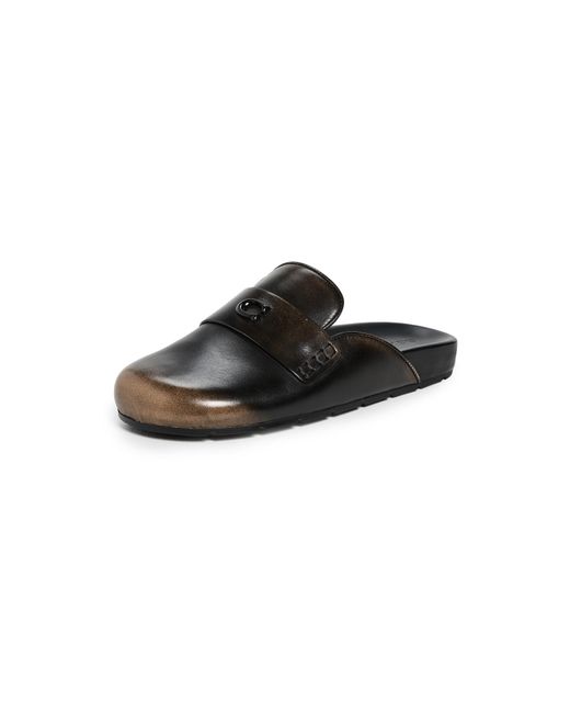 COACH Black Sculpted C Loved Leather Clog