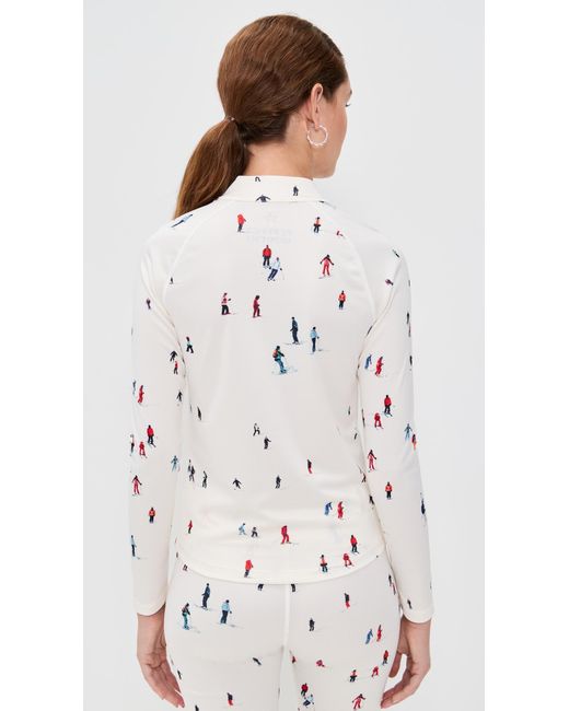 Perfect Moment White 1/4 Zip Base Layer Top