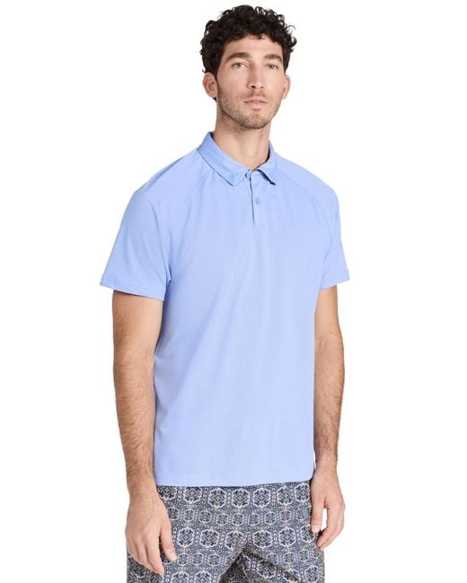 Rhone Delta Pique Polo Shirt Blue Ist/zen Blue for men