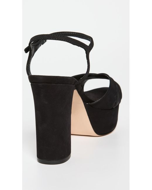 SCHUTZ SHOES Black Keefa Platform Sandals
