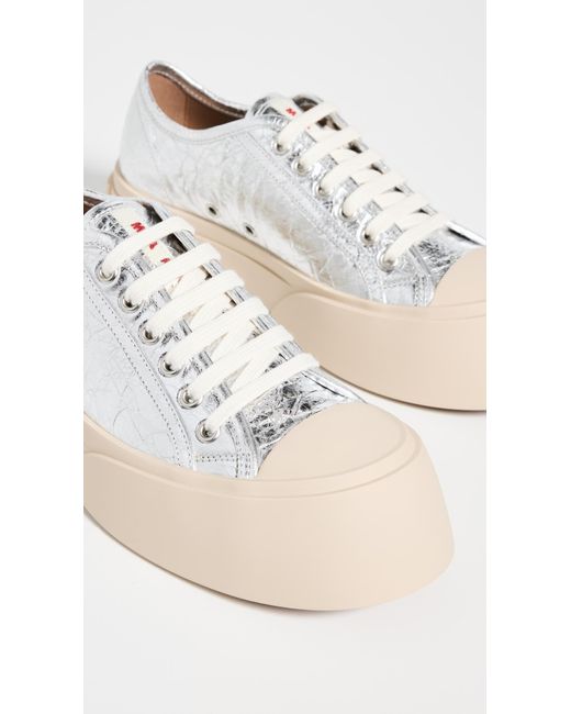 Marni White Laced Up Sneakers