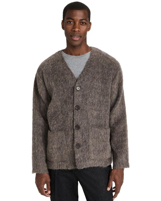 Our Legacy Gray Brushed Cardigan for men