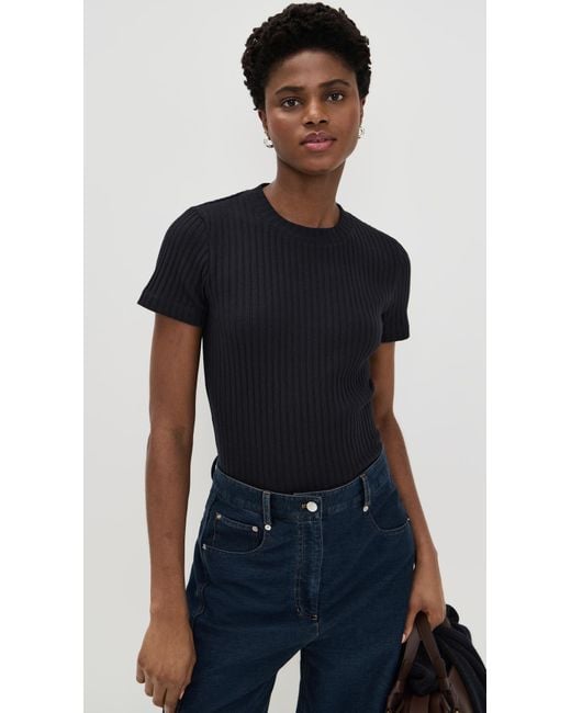 Vince Black Rib Crew Neck
