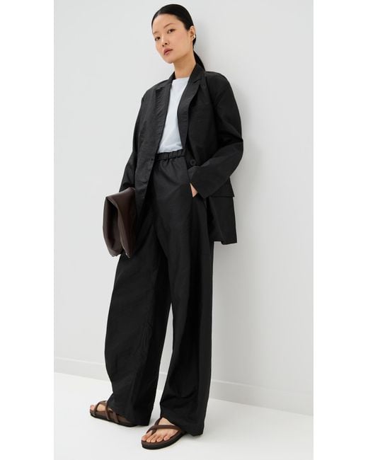 Tibi Black Crispy Nylon Liam Blazer