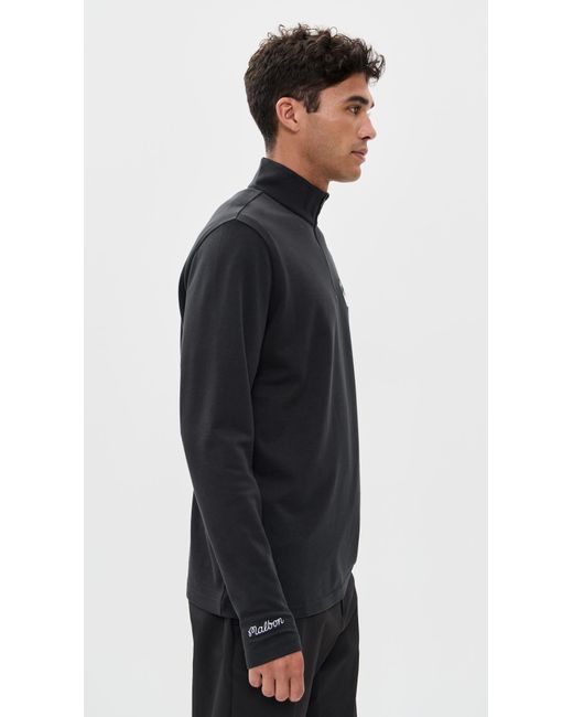 Malbon Golf Black Flyer Mid Layer Jacket for men