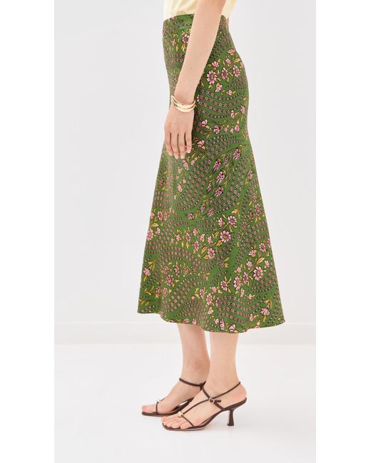 Veronica Beard Green Clover Skirt