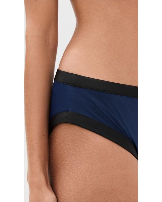 Sea Blue Panna Color Block Reversible Bikini Bottoms