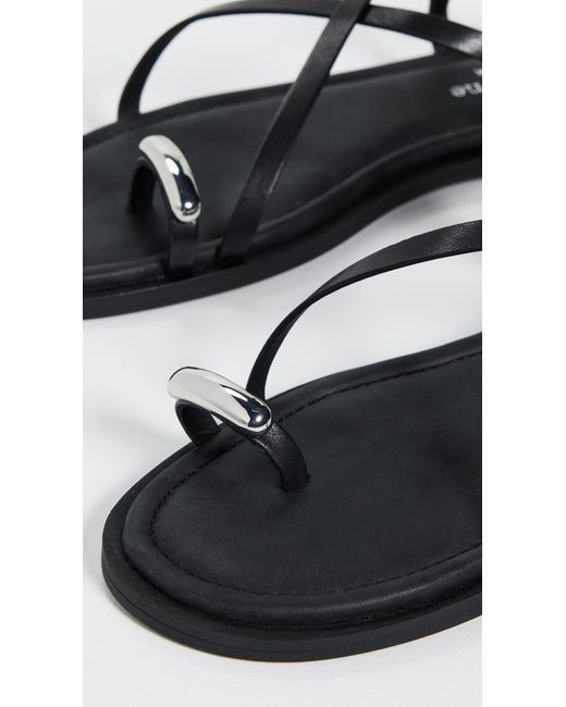 Rag & Bone Black Geo Strappy Ring Sandals