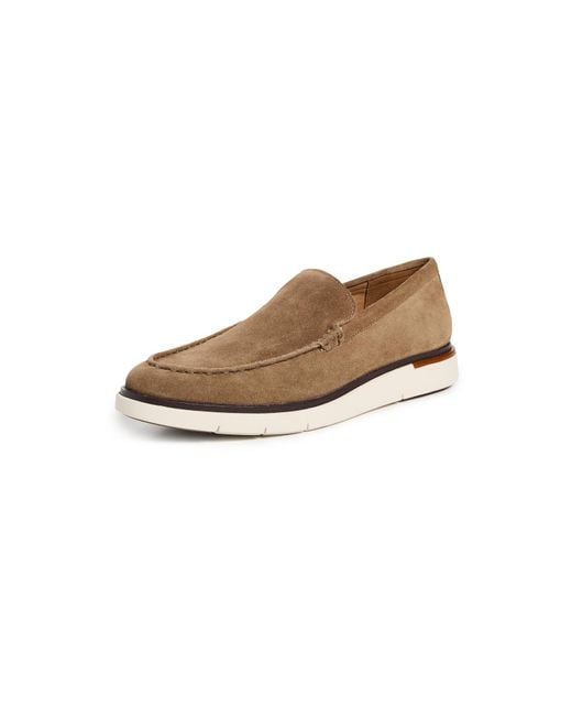Allen Edmonds White Carson Suede Slip On Loafers Tobacco for men
