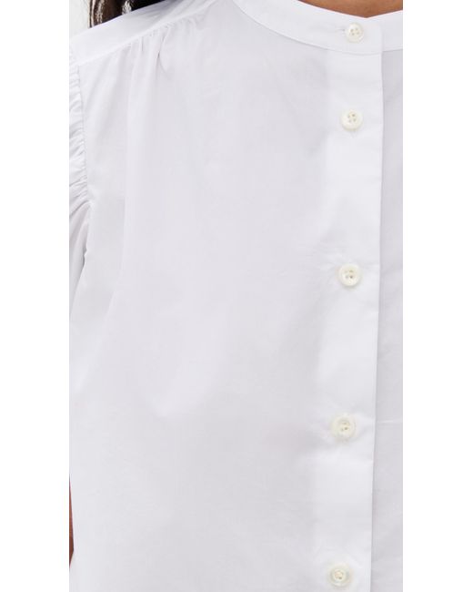 FRAME White The Gathered Top