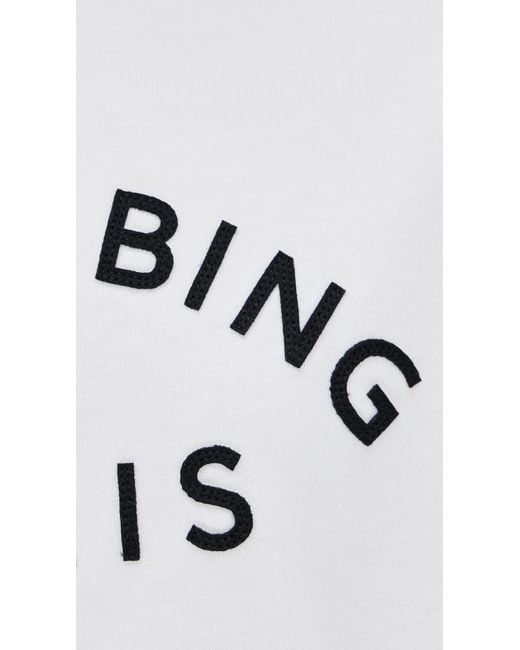 Anine Bing White Jaylin Tee Paris