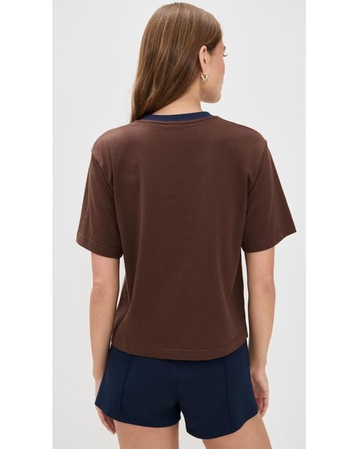 Le Bos Brown Rory Ringer Tee