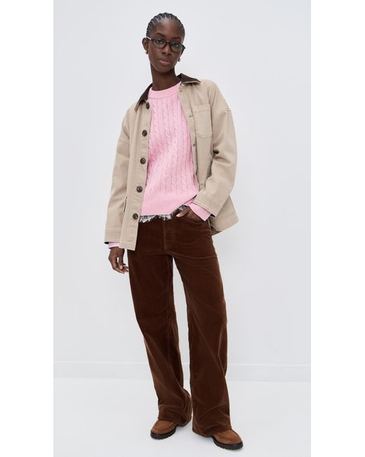 Alex Mill Pink Cable Sweater