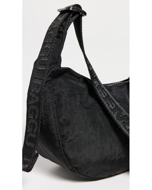 Baggu Black Small Nylon Crescent Bag