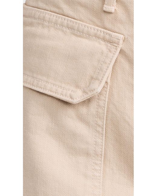 Veronica Beard Natural Taylor Cropped High Rise Wide Jeans