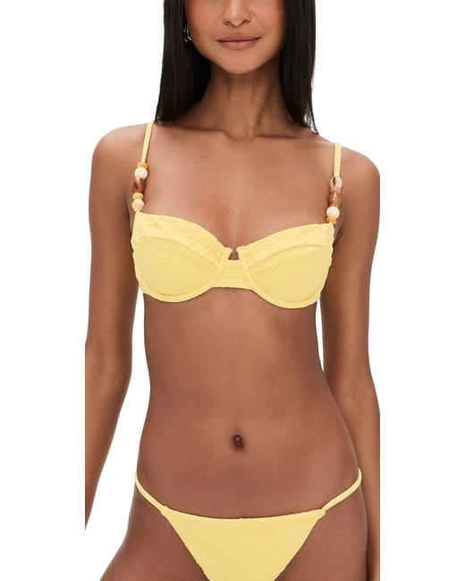 Devon Windsor Orange Poppy Bikini Top