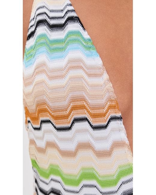 Missoni White Chevron Pattern One Piece