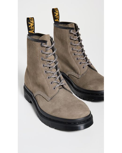 Dr. Martens Brown 1460 Milled Nubuck Leather Lace Up Boots