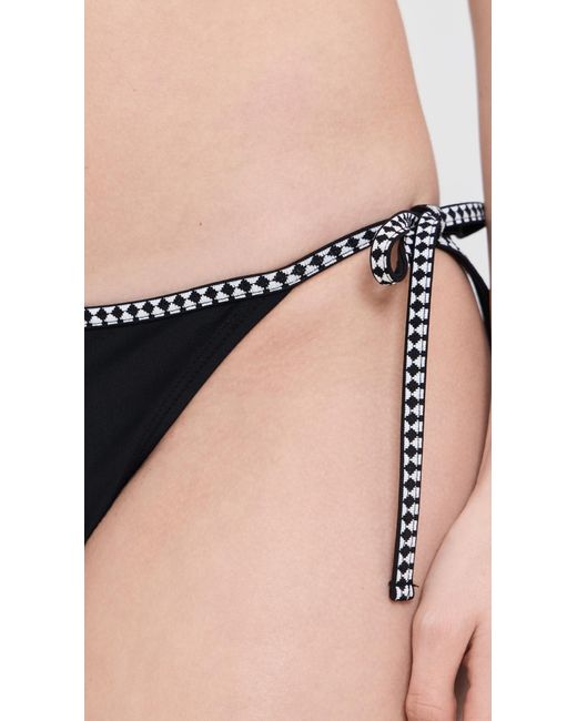Lemlem Black Lena String Bikini Bottoms