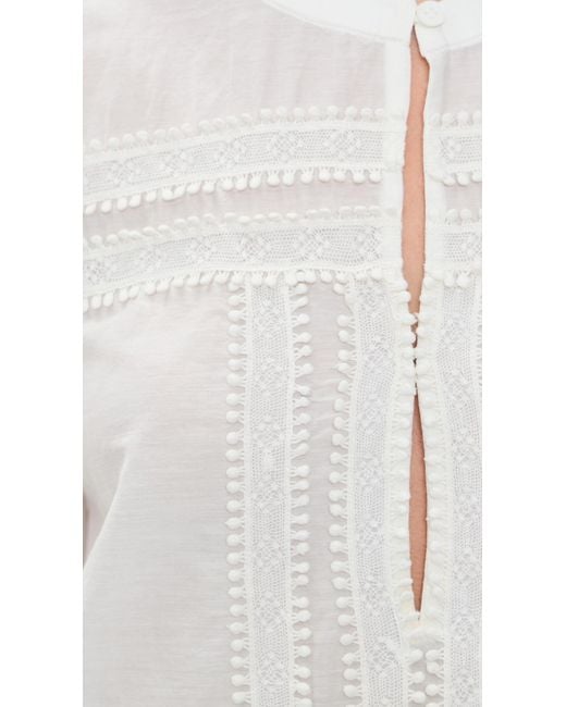 Re/done White Tate Blouse