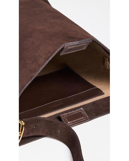 Madewell Brown Suede Essentials Bucket Tote
