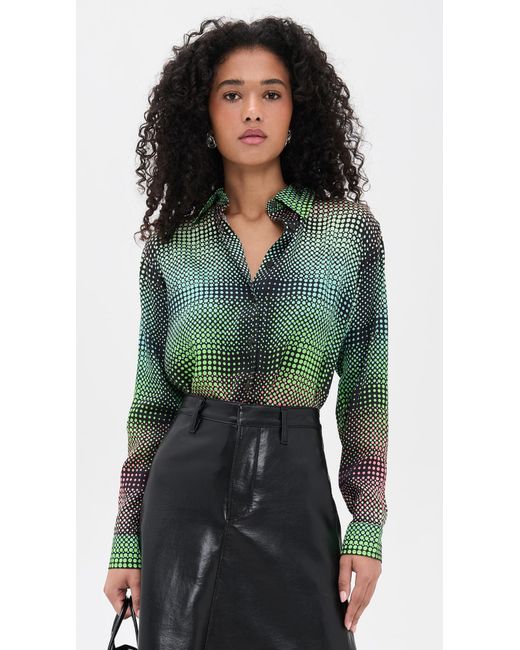 BruceGlen Green Button Up Blouse