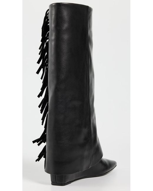Jonathan Simkhai Black Quinn Leather Fringe Boots
