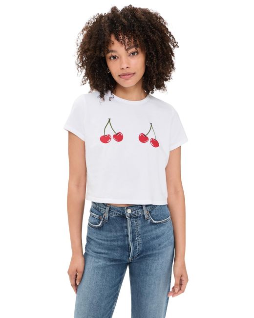 Sunny Somewhere White Cherry Picking Tee