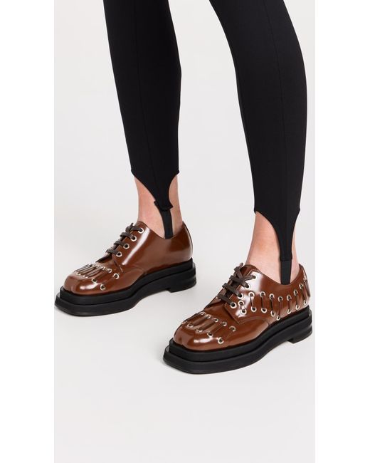 Simone Rocha Heart Toe Platform Grommet Brogues Shoes in