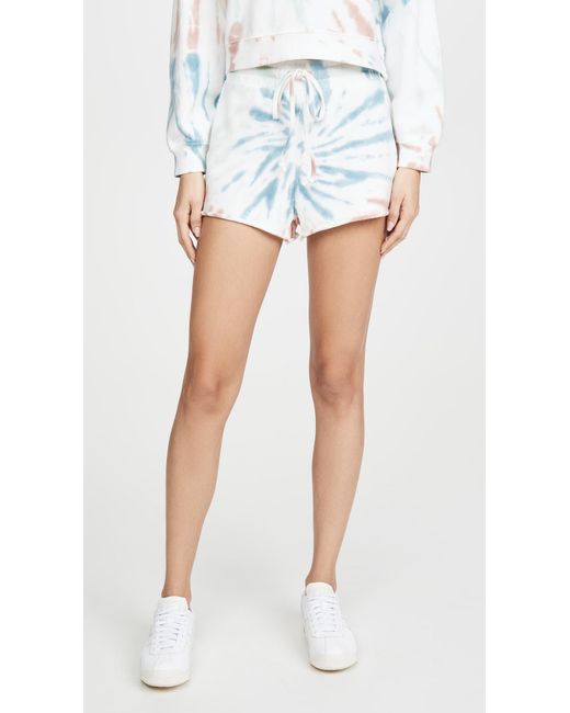 Z Supply Tie Dye Shorts in White Lyst