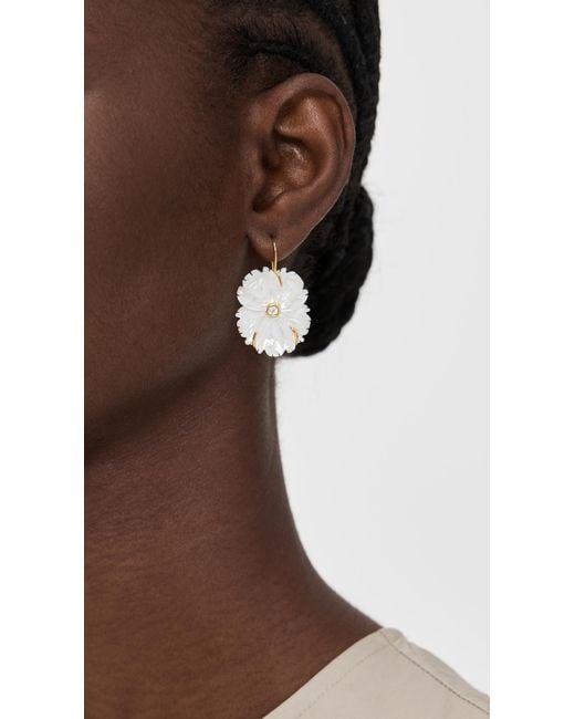 Lizzie Fortunato White New Bloom Earrings