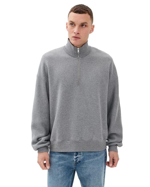 Agolde Gray Idris Quarter Zip for men