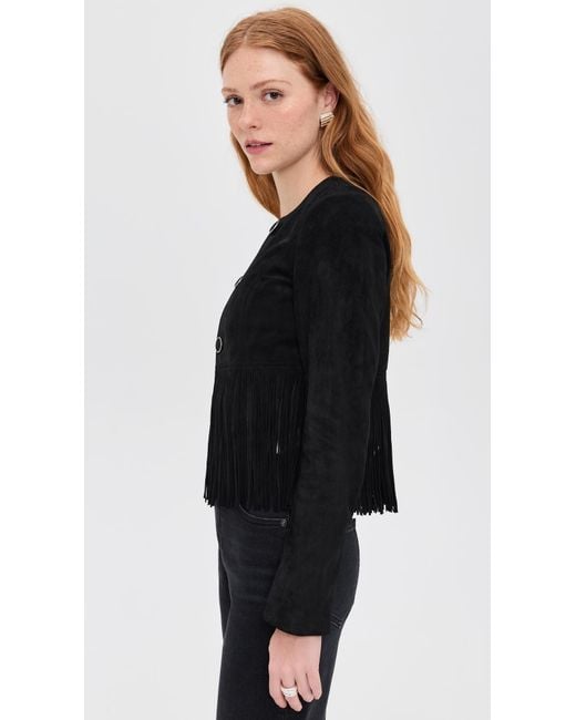 FRAME Black The Saddle Jacket
