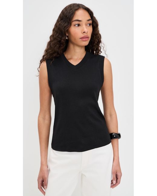 Vince Black High V Shell Tank