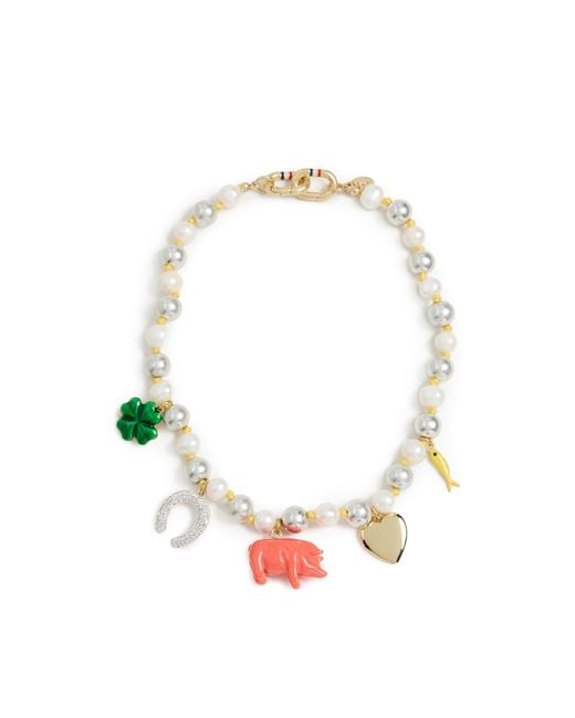 Clare V. White Bonne Chance Necklace