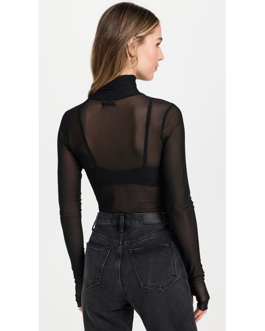 AFRM Black Milo Thong Bodysuit