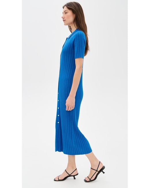 Alex Mill Alice Ribbed Sweater Dress in Blue | Lyst