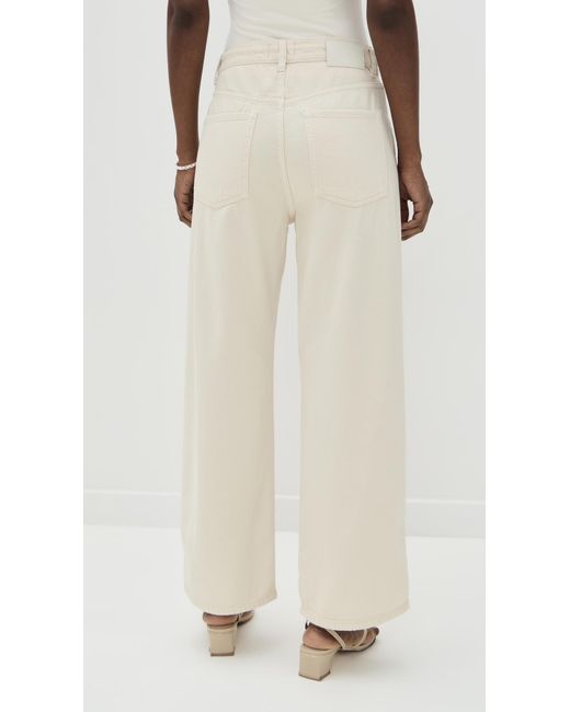 DL1961 White Aura Taylor Barrel Drawstring Jeans