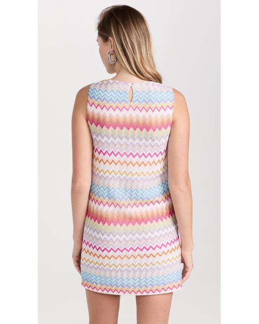 Missoni Multicolor Zigzag Metallic Pouch Dress