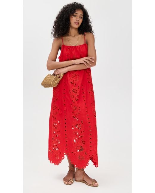 FARM Rio Flowers Richelieu Sleeveless Maxi Dress in Red | Lyst FARM Rio Flowers Richelieu Sleeveless Maxi Dress in Red | Lyst