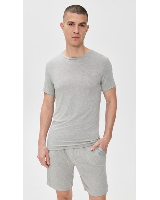 Calvin Klein Multicolor Modern Modal Sleep Crewneck T-Shirt for men